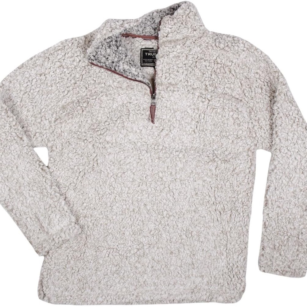 True Grit Men's Cream Zip-Up Sweater